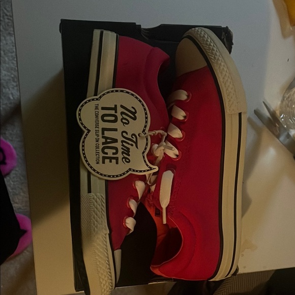 Converse Pink and White High-Top Sneakers - Picture 5 of 6